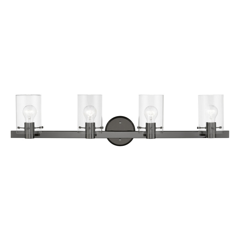 Livex Lighting - 17234-46 - Four Light Vanity Sconce - Munich - Black Chrome
