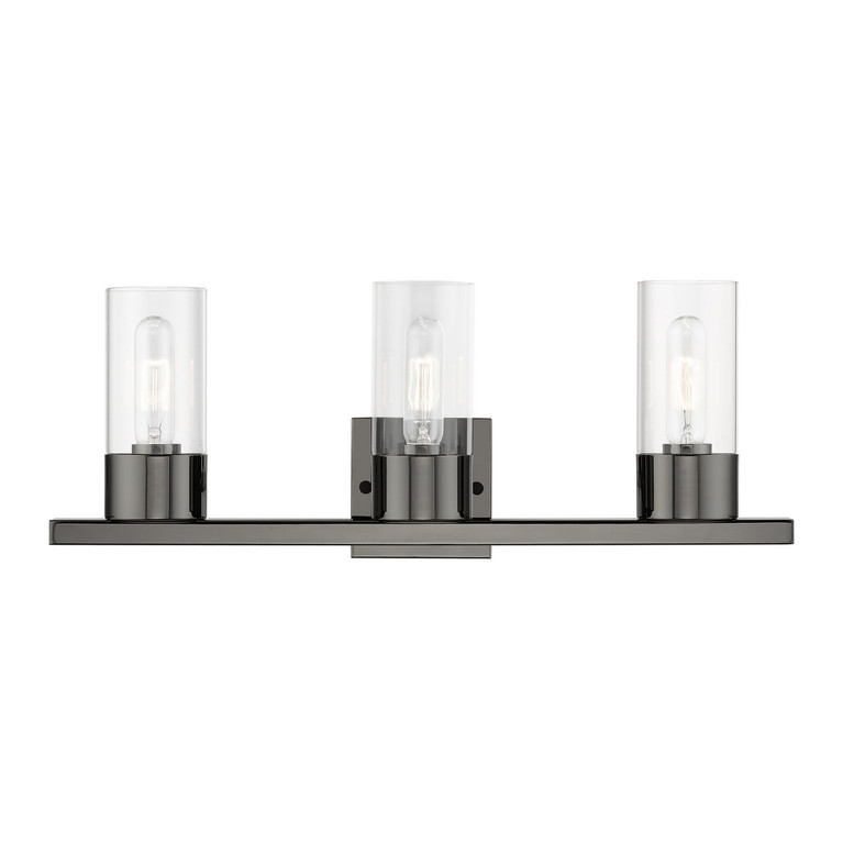 Livex Lighting - 17313-46 - Three Light Vanity Sconce - Carson - Black Chrome