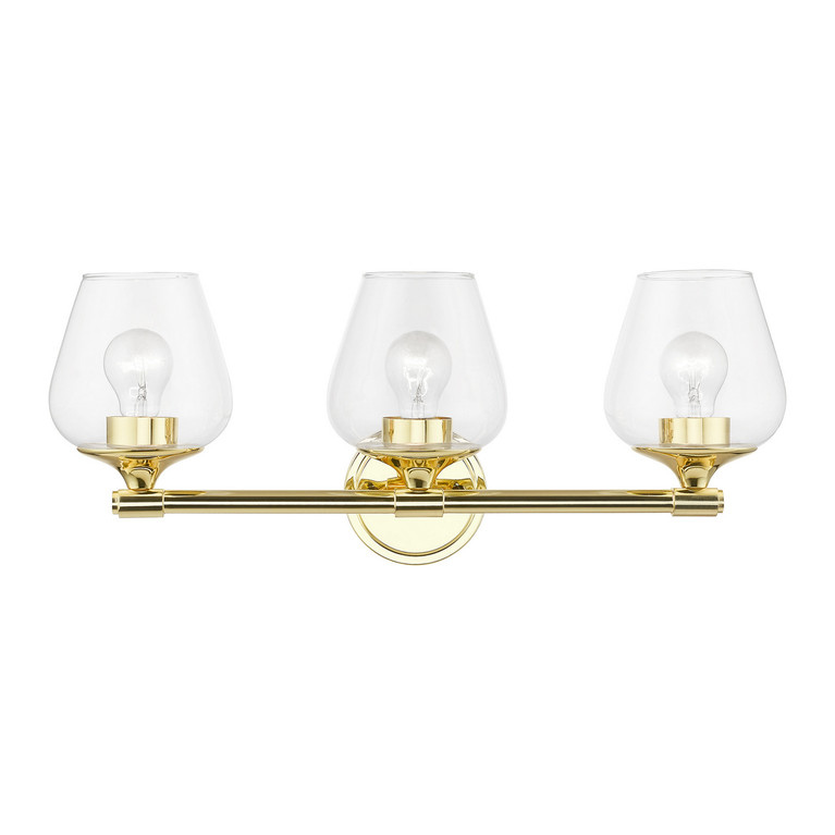 Livex Lighting - 17473-02 - Three Light Vanity Sconce - Willow - Polished Brass