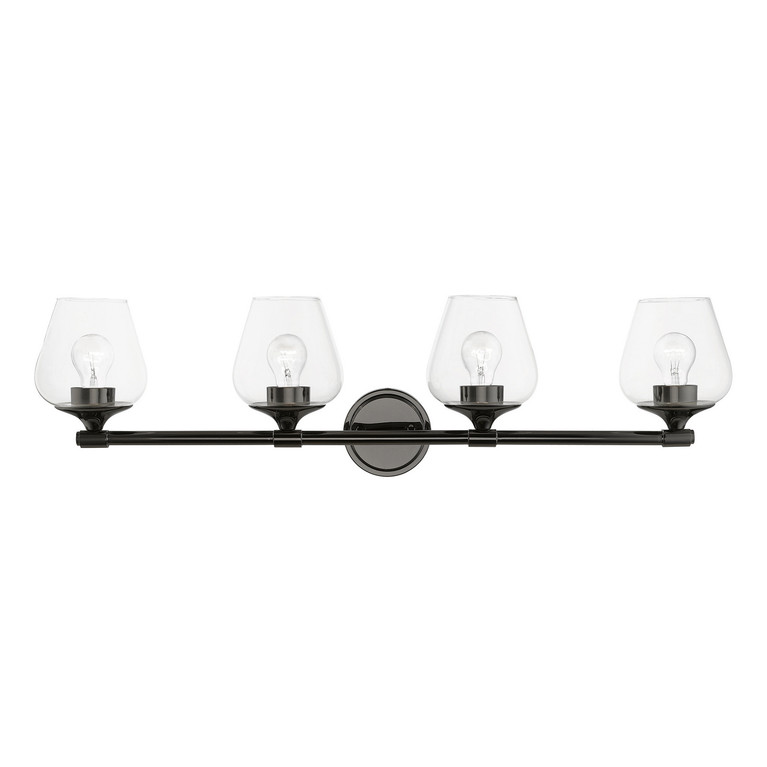 Livex Lighting - 17474-46 - Four Light Vanity Sconce - Willow - Black Chrome