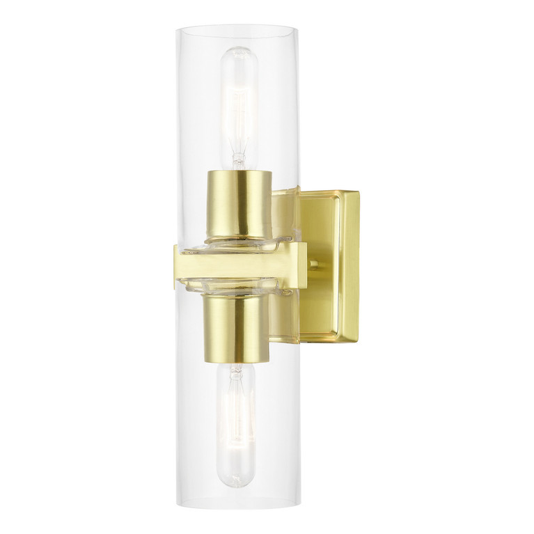 Livex Lighting - 18032-12 - Two Light Vanity Sconce - Clarion - Satin Brass