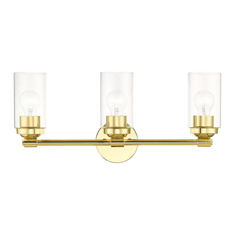 Livex Lighting - 18083-02 - Three Light Vanity Sconce - Whittier - Polished Brass