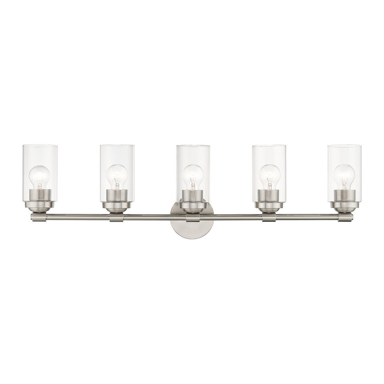 Livex Lighting - 18085-91 - Five Light Vanity Sconce - Whittier - Brushed Nickel