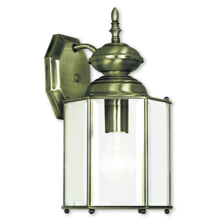Livex Lighting - 2007-01 - One Light Outdoor Wall Lantern - Outdoor Basics - Antique Brass