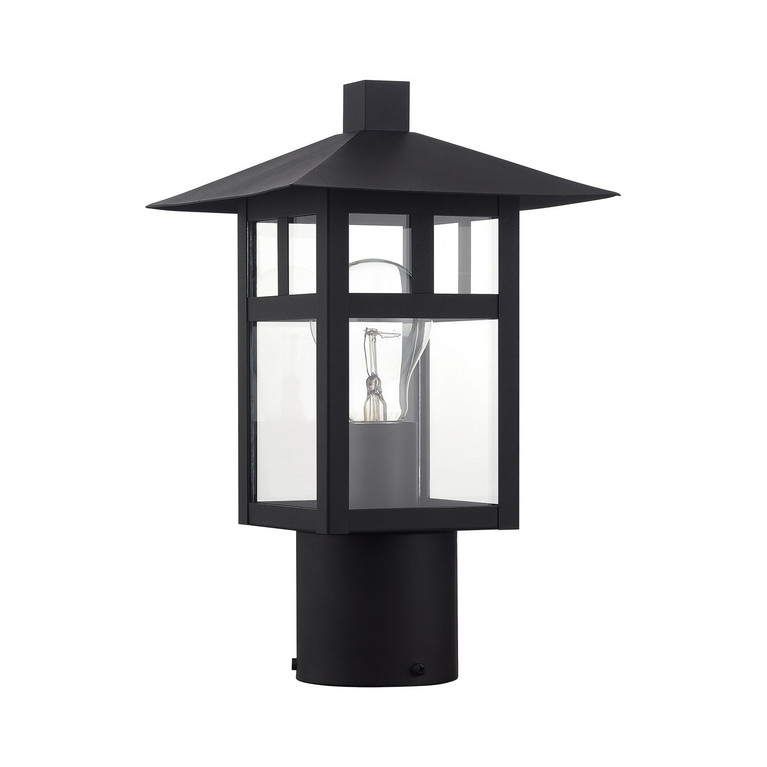 Livex Lighting - 21324-14 - One Light Outdoor Post Top Lantern - Crestlake - Textured Black