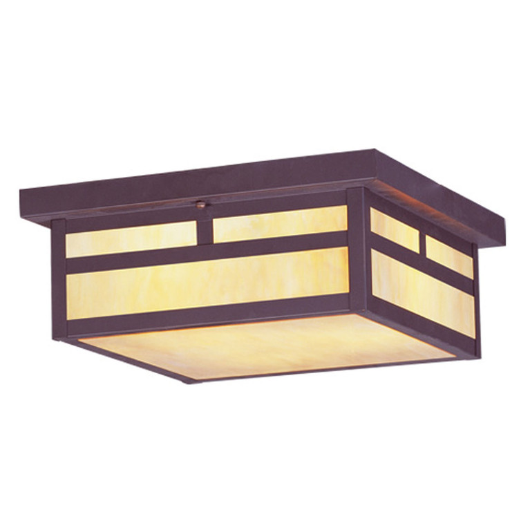 Livex Lighting - 2146-07 - Three Light Outdoor Ceiling Mount - Montclair Mission - Bronze