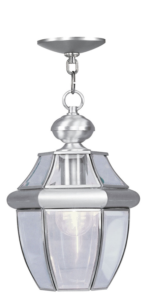 Livex Lighting - 2152-91 - One Light Outdoor Pendant - Monterey - Brushed Nickel
