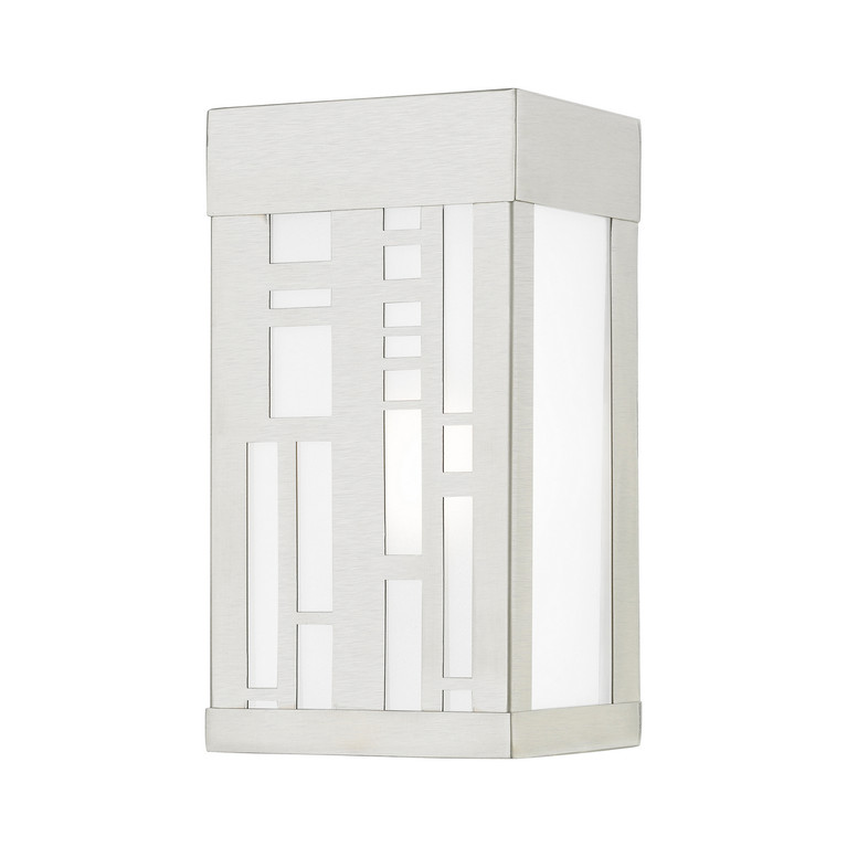 Livex Lighting - 22971-91 - One Light Outdoor Wall Sconce - Malmo - Brushed Nickel