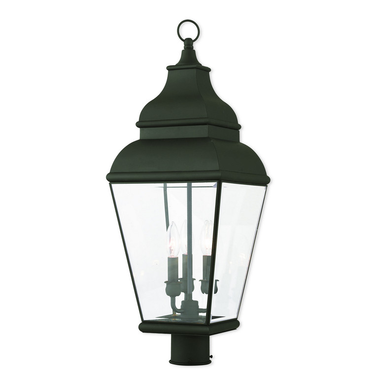 Livex Lighting - 2594-04 - Three Light Post-Top Lanterm - Exeter - Black