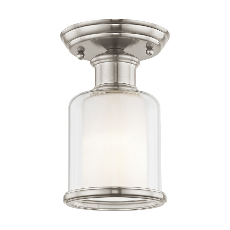 Livex Lighting - 40200-91 - One Light Ceiling Mount - Middlebush - Brushed Nickel