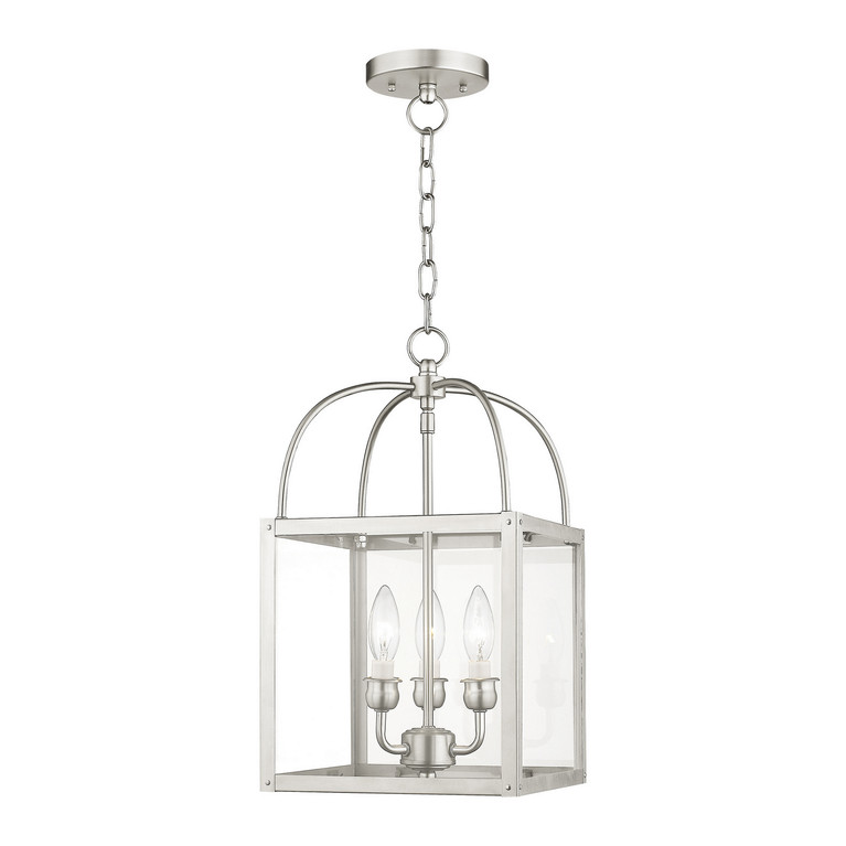 Livex Lighting - 4037-91 - Three Light Mini Pendant/Ceiling Mount - Milford - Brushed Nickel