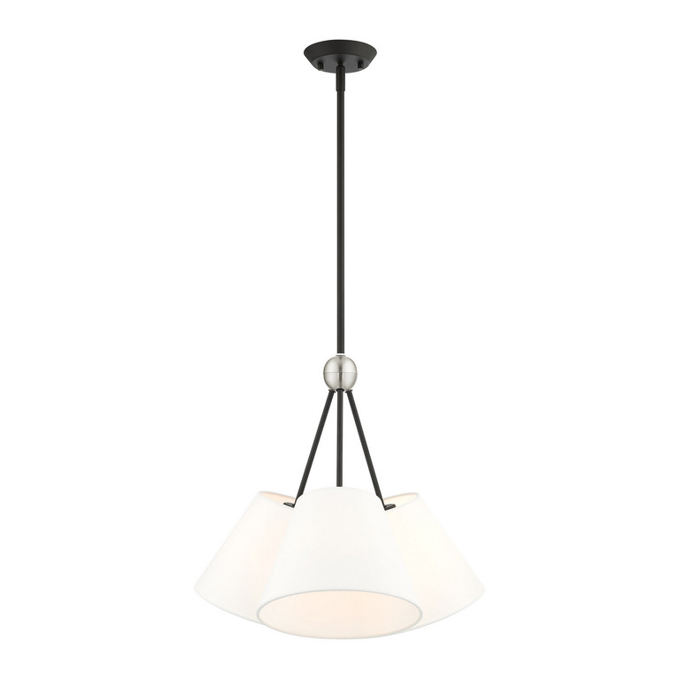 Livex Lighting - 40563-04 - Three Light Chandelier - Prato - Black