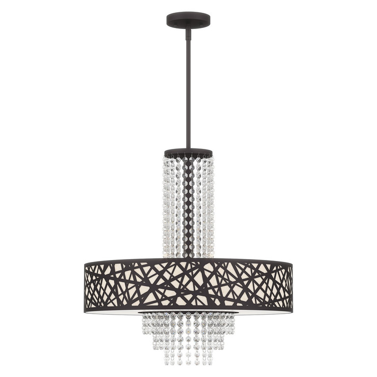 Livex Lighting - 40666-07 - Five Light Pendant - Allendale - Bronze