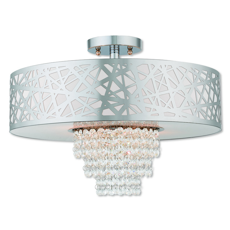 Livex Lighting - 40764-05 - Four Light Ceiling Mount - Allendale - Polished Chrome
