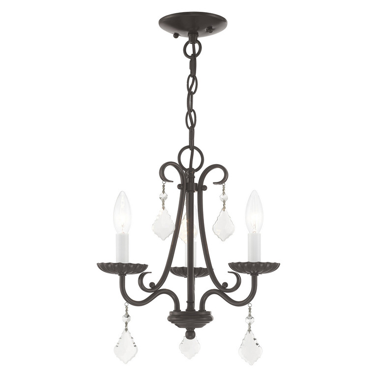 Livex Lighting - 40873-92 - Three Light Mini Chandelier - Daphne - English Bronze