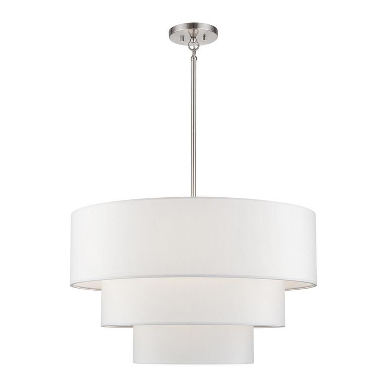 Livex Lighting - 41087-91 - Five Light Pendant Chandelier - Manorwood - Brushed Nickel