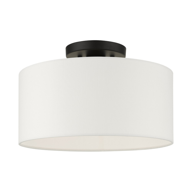 Livex Lighting - 41097-04 - One Light Semi Flush Mount - Meridian - Black