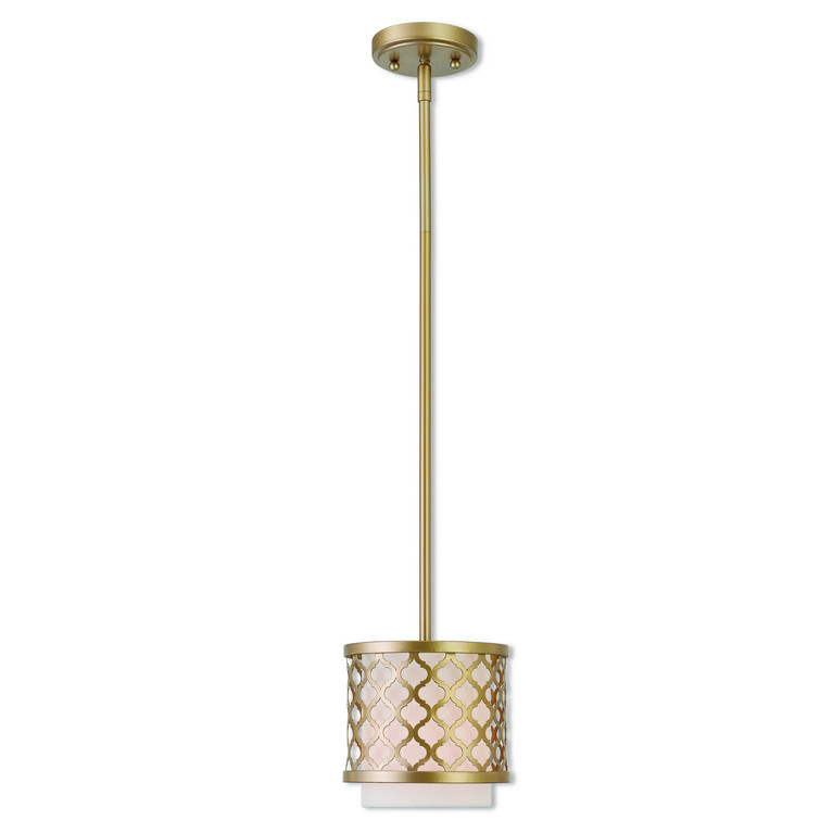 Livex Lighting - 41101-33 - One Light Mini Pendant - Arabesque - Soft Gold