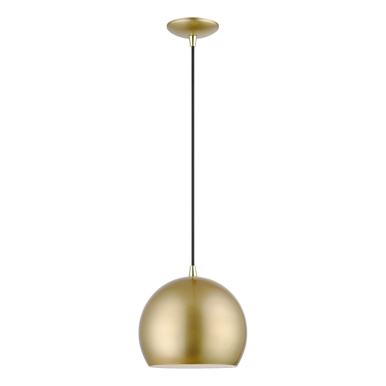 Livex Lighting - 41181-33 - One Light Pendant - Piedmont - Soft Gold w/ Polished Brasss
