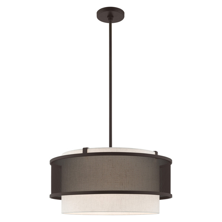 Livex Lighting - 41205-07 - Four Light Chandelier - Braddock - Bronze