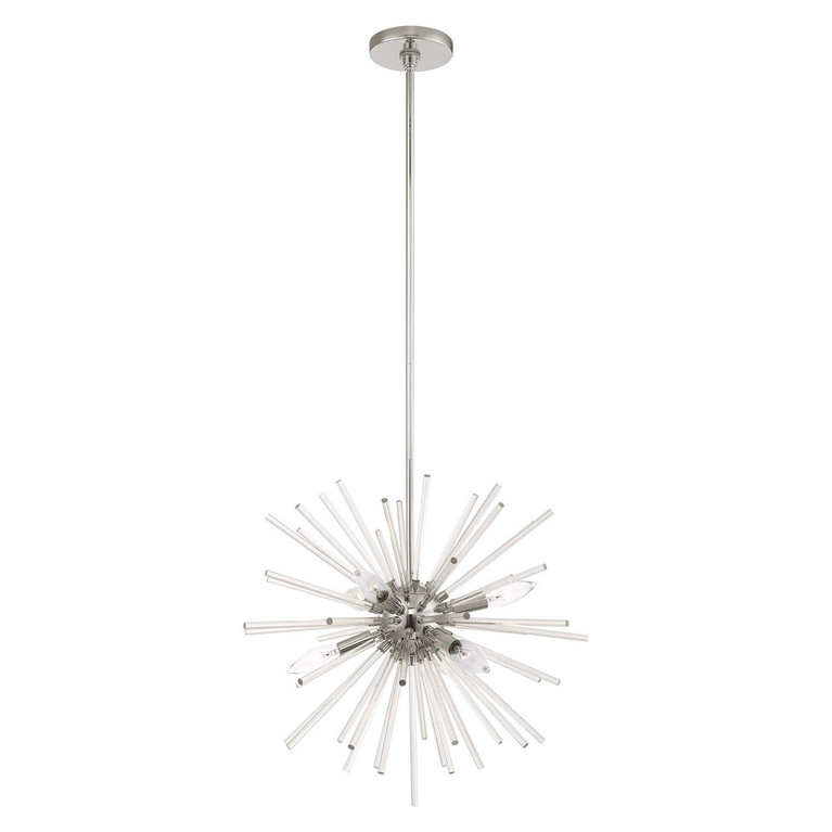 Livex Lighting - 41254-05 - Six Light Pendant - Utopia - Polished Chrome