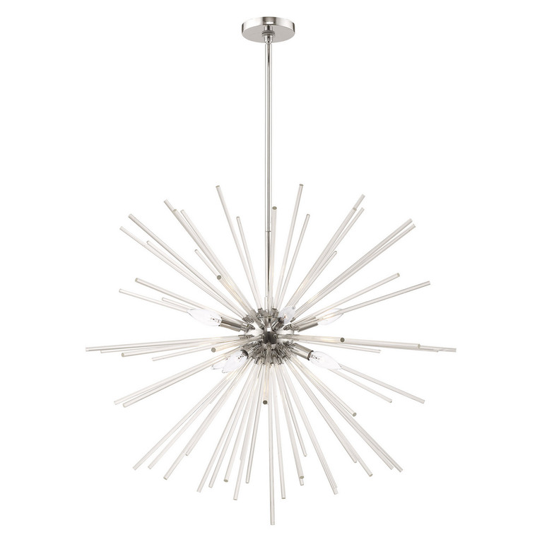 Livex Lighting - 41258-05 - Eight Light Pendant - Utopia - Polished Chrome