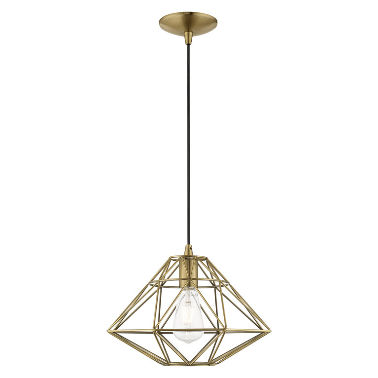 Livex Lighting - 41323-01 - One Light Mini Pendant - Knox - Antique Brass