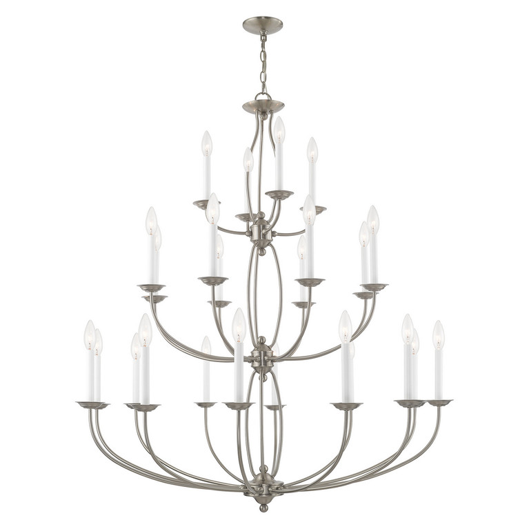 Livex Lighting - 4180-91 - 24 Light Chandelier - Home Basics - Brushed Nickel