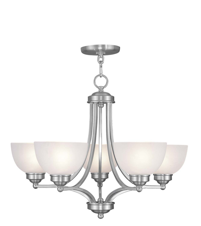 Livex Lighting - 4215-91 - Five Light Chandelier - Somerset - Brushed Nickel