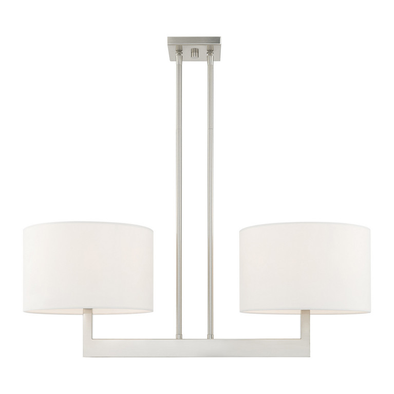 Livex Lighting - 42403-91 - Two Light Linear Chandelier - Hayworth - Brushed Nickel