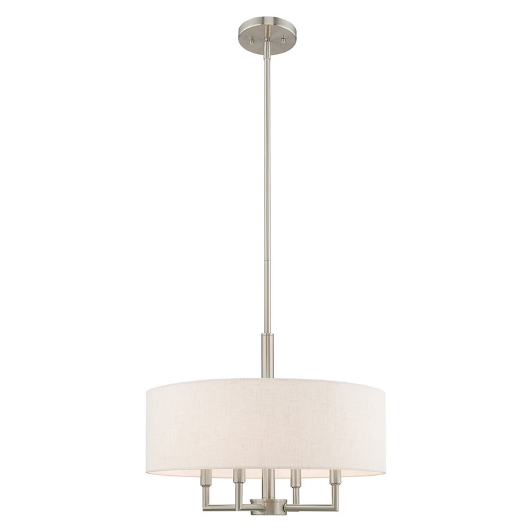 Livex Lighting - 42604-91 - Four Light Pendant - Meridian - Brushed Nickel