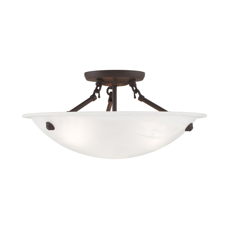 Livex Lighting - 4273-07 - Three Light Ceiling Mount - Oasis - Bronze