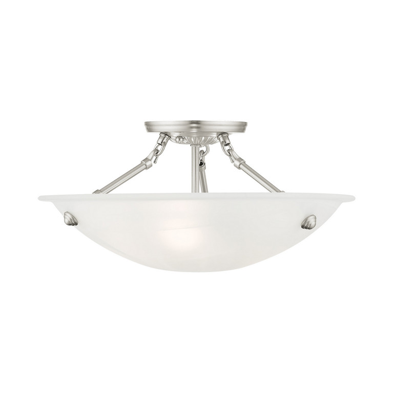 Livex Lighting - 4273-91 - Three Light Ceiling Mount - Oasis - Brushed Nickel