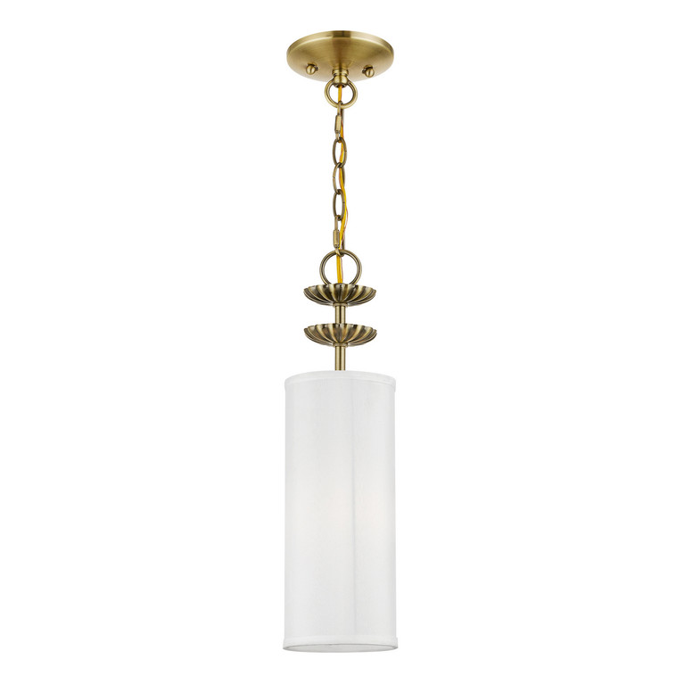 Livex Lighting - 42981-01 - One Light Mini Pendant - Brookdale - Antique Brass