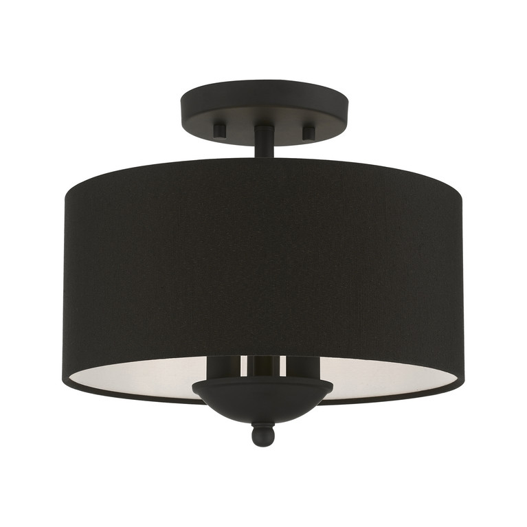 Livex Lighting - 43441-04 - Three Light Semi-Flush Mount - Bainbridge - Black
