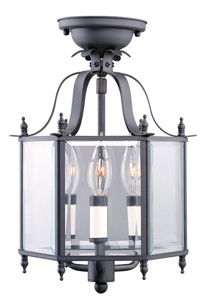 Livex Lighting - 4403-07 - Three Light Mini Pendant/Ceiling Mount - Livingston - Bronze