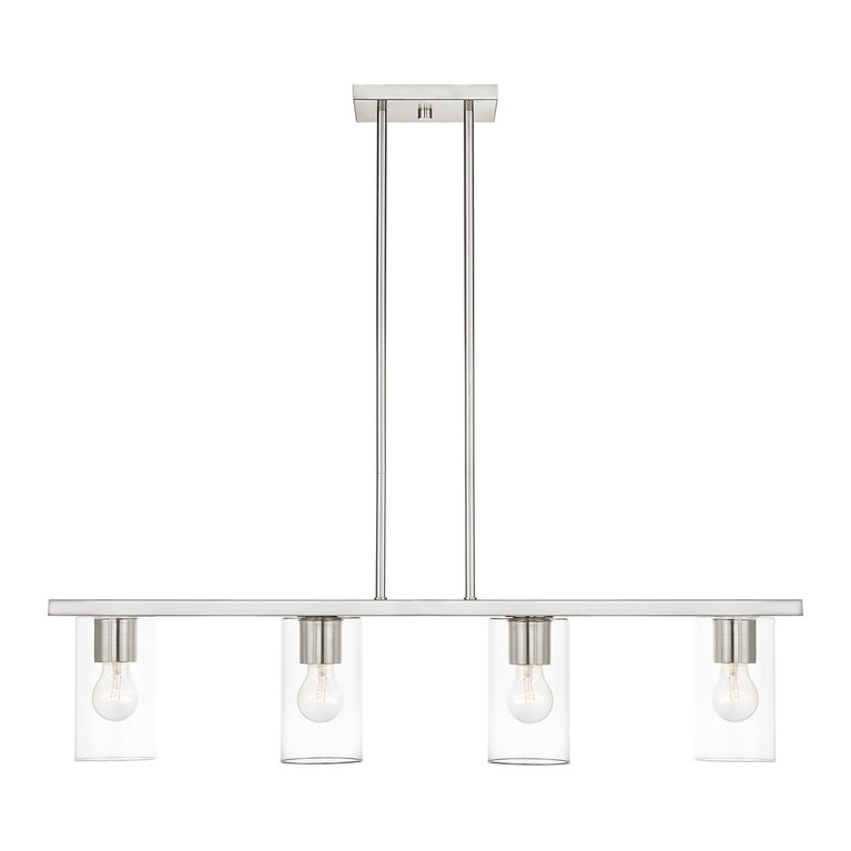 Livex Lighting - 45474-91 - Four Light Chandelier - Zurich - Brushed Nickel