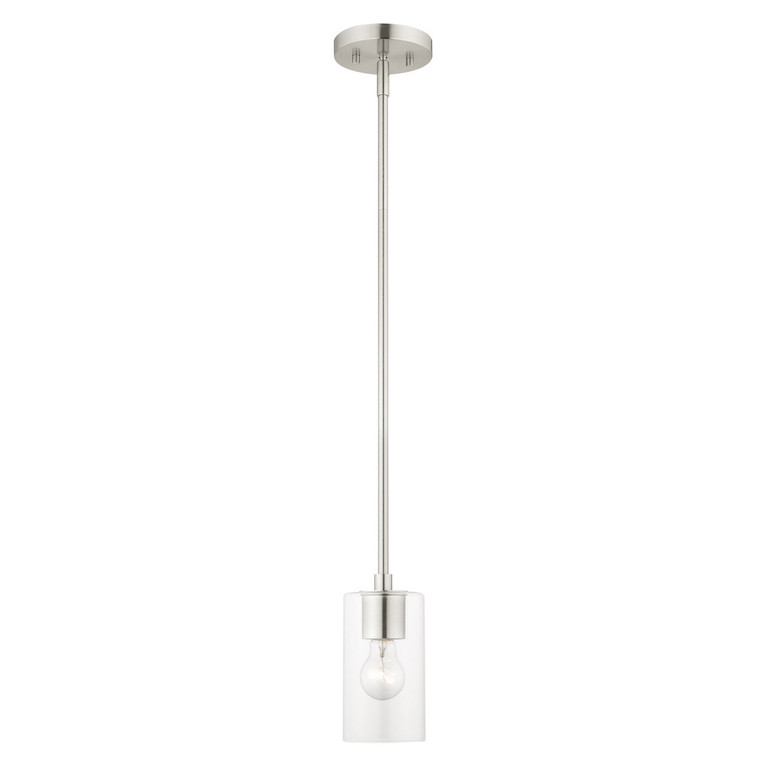 Livex Lighting - 45477-91 - One Light Pendant - Zurich - Brushed Nickel