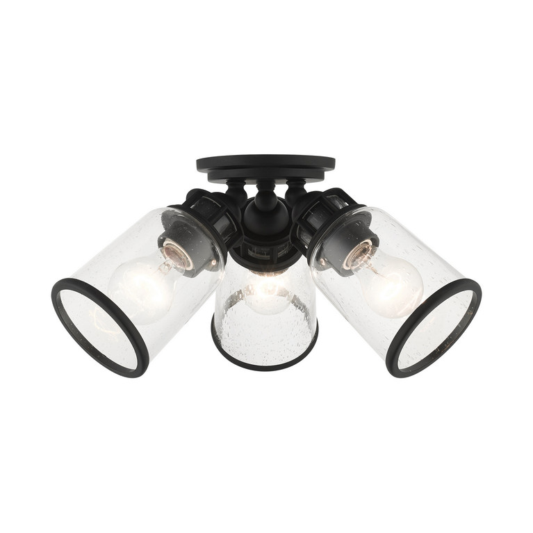 Livex Lighting - 45503-04 - Three Light Flush Mount - Lawrenceville - Black