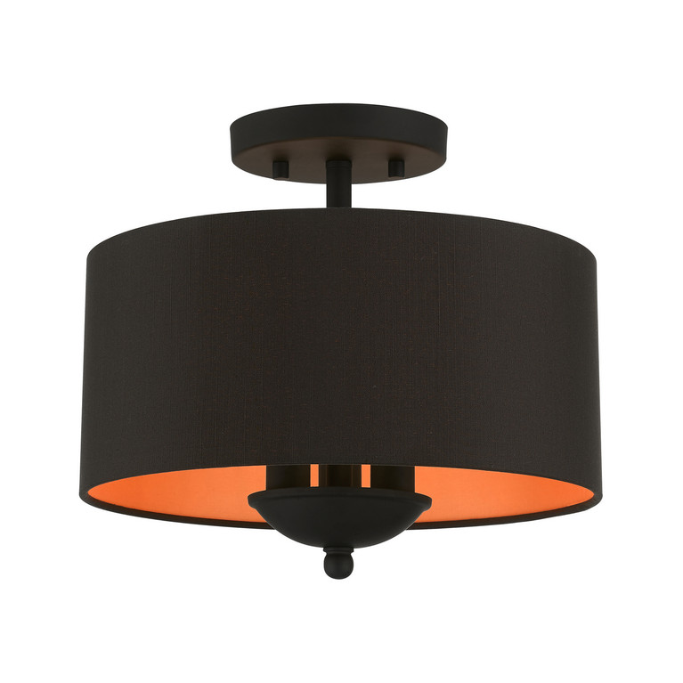 Livex Lighting - 45611-04 - Three Light Semi-Flush Mount - Sentosa - Black