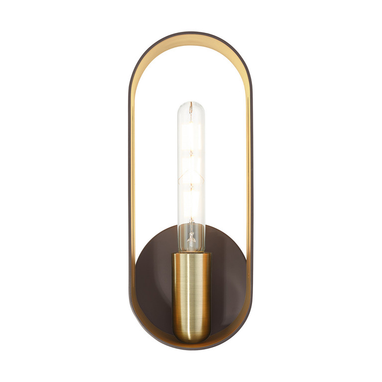 Livex Lighting - 45762-07 - One Light Wall Sconce - Ravena - Bronze w/ Antique Brasss