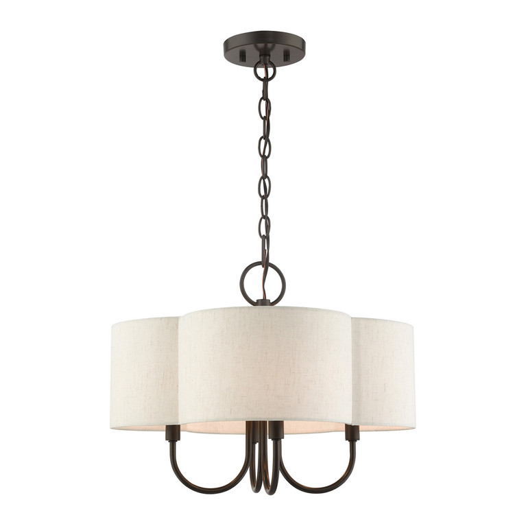 Livex Lighting - 45806-92 - Four Light Chandelier - Solstice - English Bronze