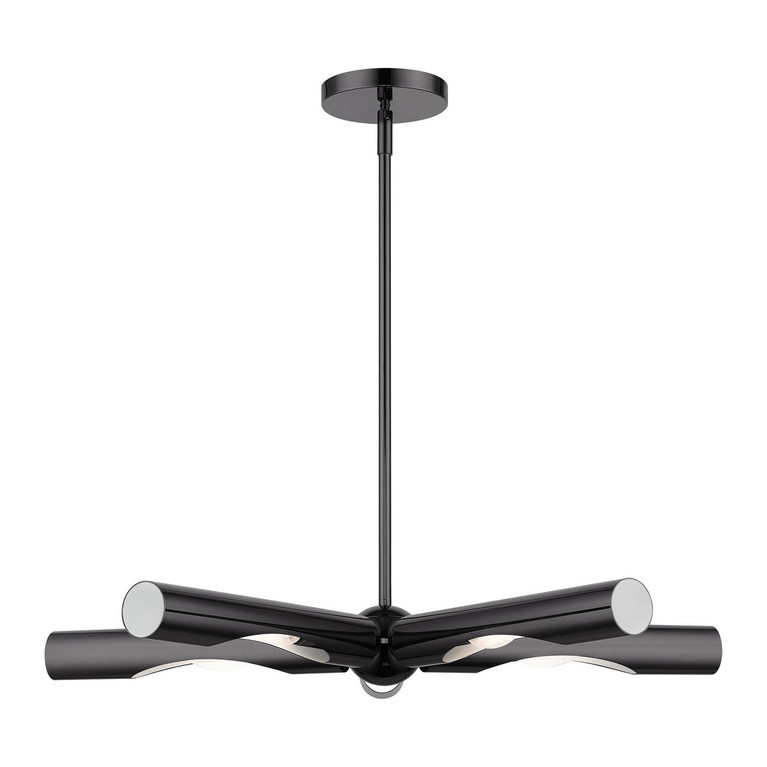 Livex Lighting - 45915-46 - Five Light Chandelier - Acra - Black Chrome