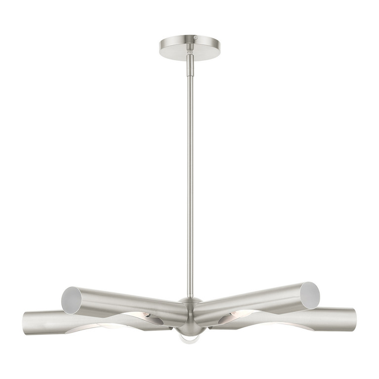 Livex Lighting - 45915-91 - Five Light Chandelier - Acra - Brushed Nickel