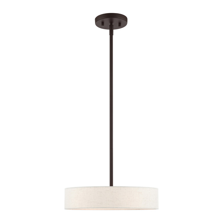 Livex Lighting - 46033-07 - Four Light Pendant - Venlo - Bronze w/ Antique Brasss