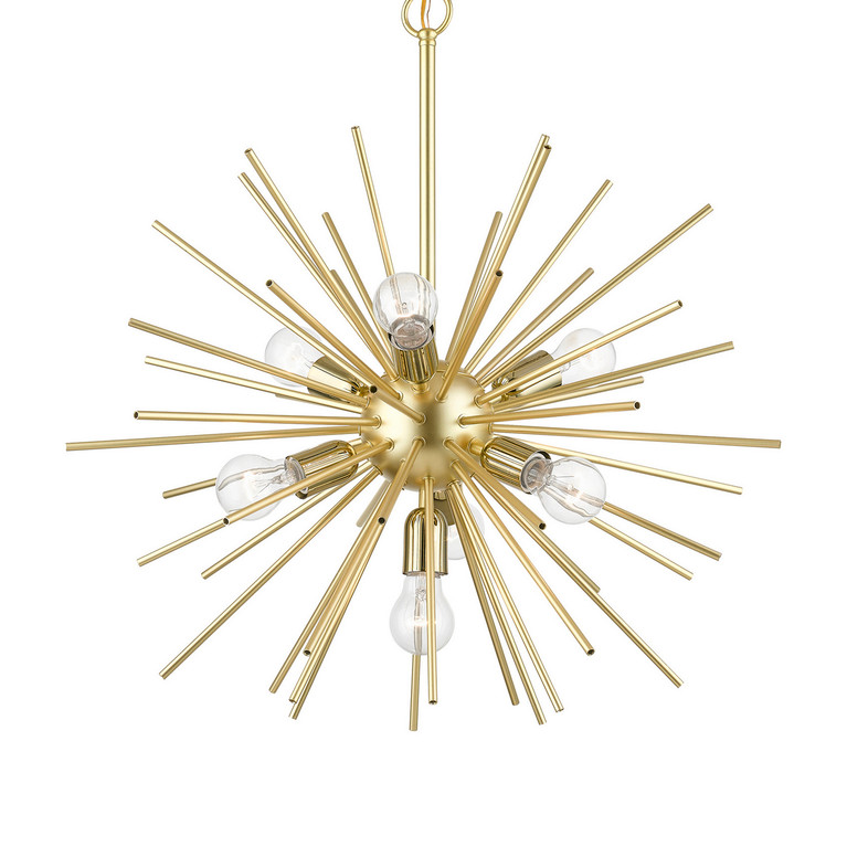 Livex Lighting - 46175-33 - Seven Light Chandelier - Tribeca - Soft Gold w/Polished Brass