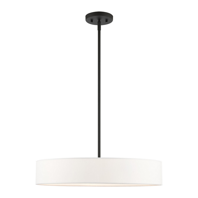 Livex Lighting - 46924-04 - Four Light Pendant - Venlo - Black w/ Brushed Nickels