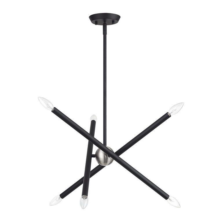Livex Lighting - 47003-04 - Six Light Chandelier - Soho - Black