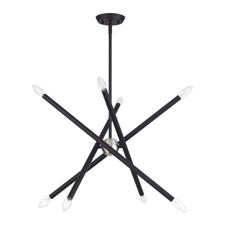 Livex Lighting - 47005-04 - Eight Light Chandelier - Soho - Black