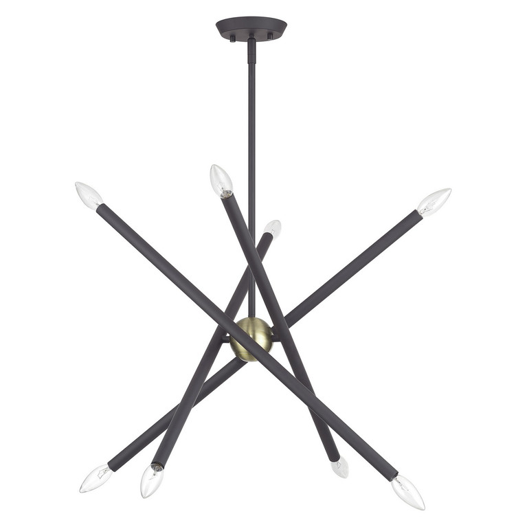 Livex Lighting - 47005-07 - Eight Light Chandelier - Soho - Bronze with Antique Brass